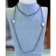 Wholesale Simple Hematite Fresh Pearl Necklace Bracelet Jewelry